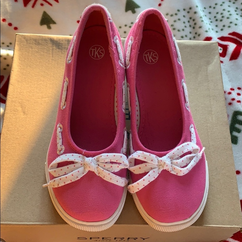 Pink wedge sandals